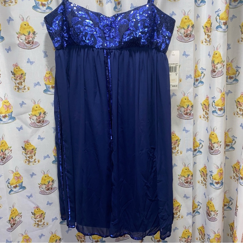 Marc Bouwer Midnight Blue 100% Silk Dress